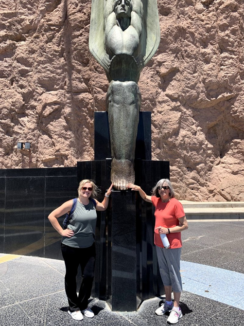 statues at the Hoover Dam